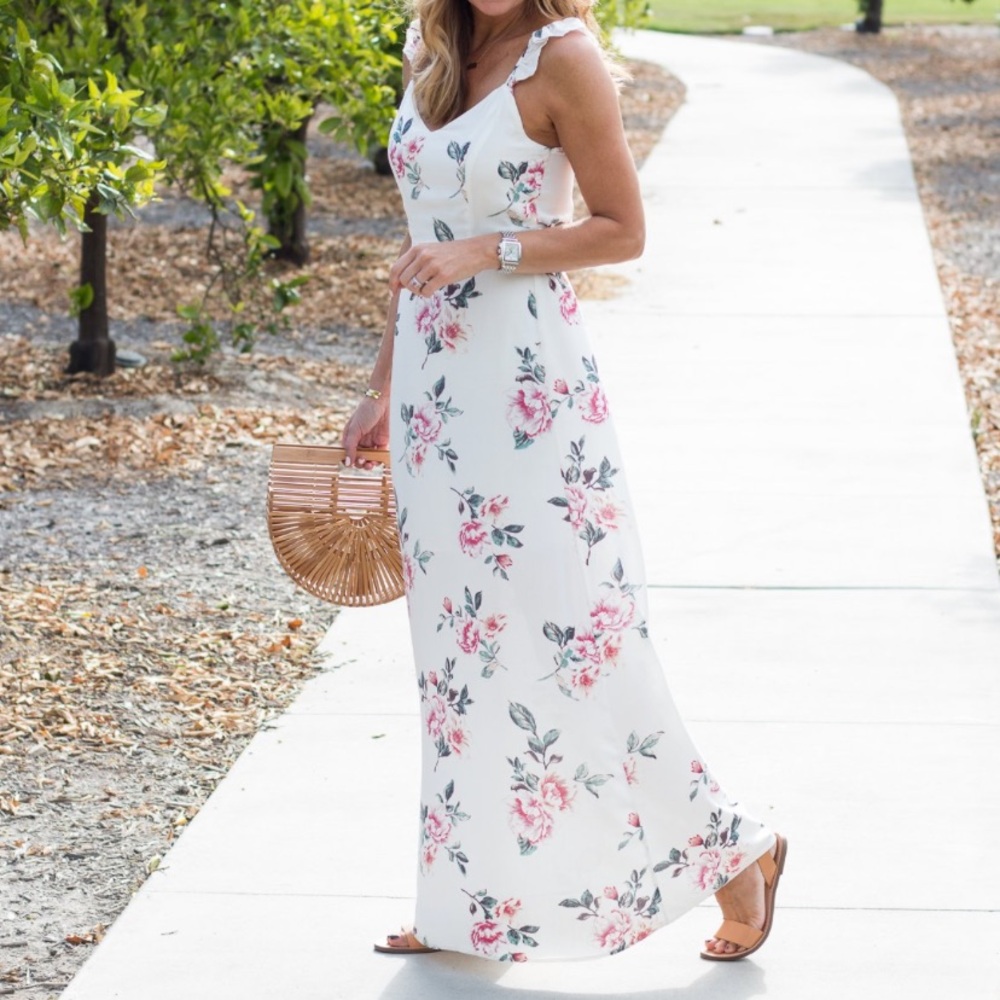 White floral dress
